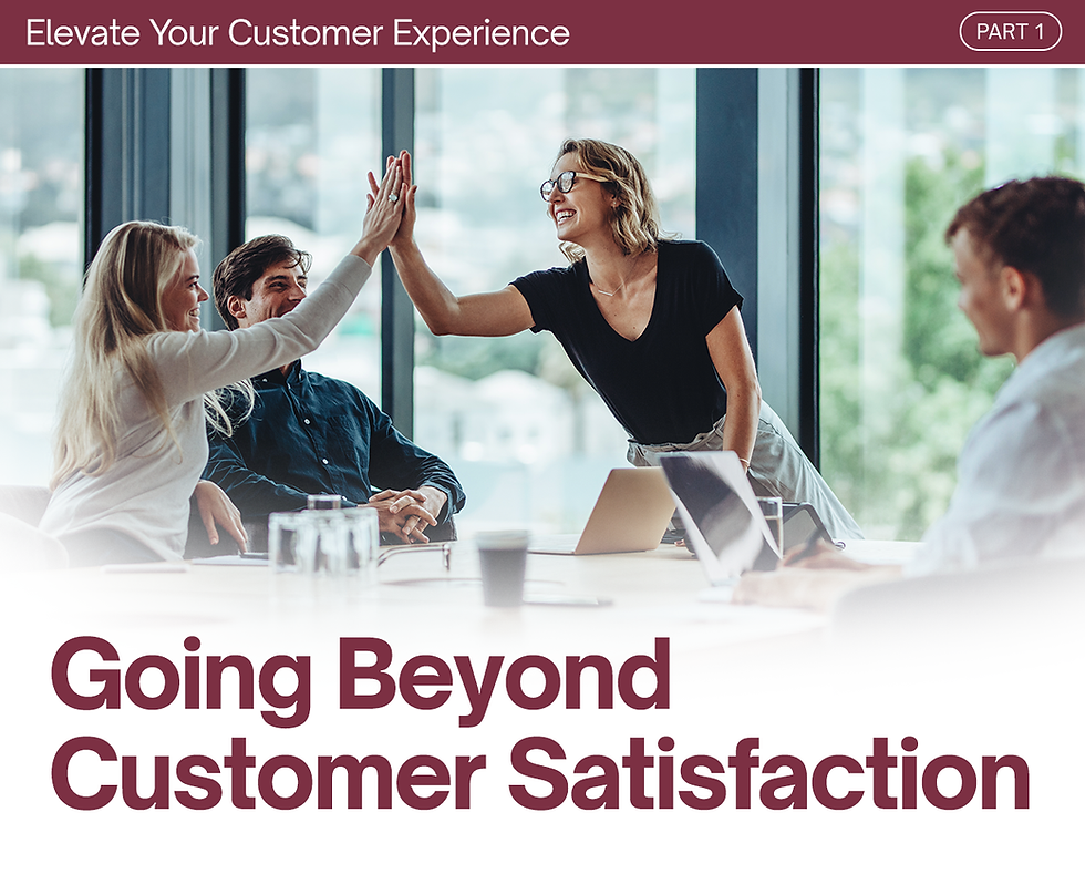 Elevate Your Customer Experience: Part 1 - Going Beyond Customer Satisfaction
