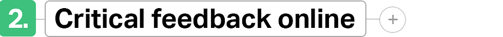 2. Critical feedback online