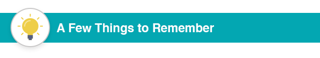 A Few Things to Remember