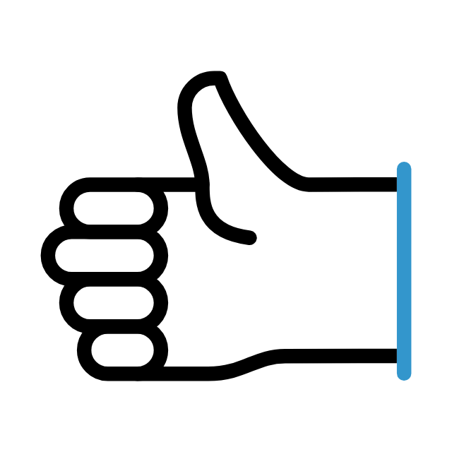 Animated thumbs up icon