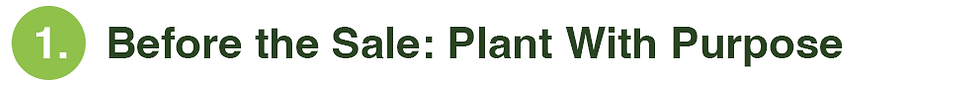 1. Before the Sale: Plant With Purpose